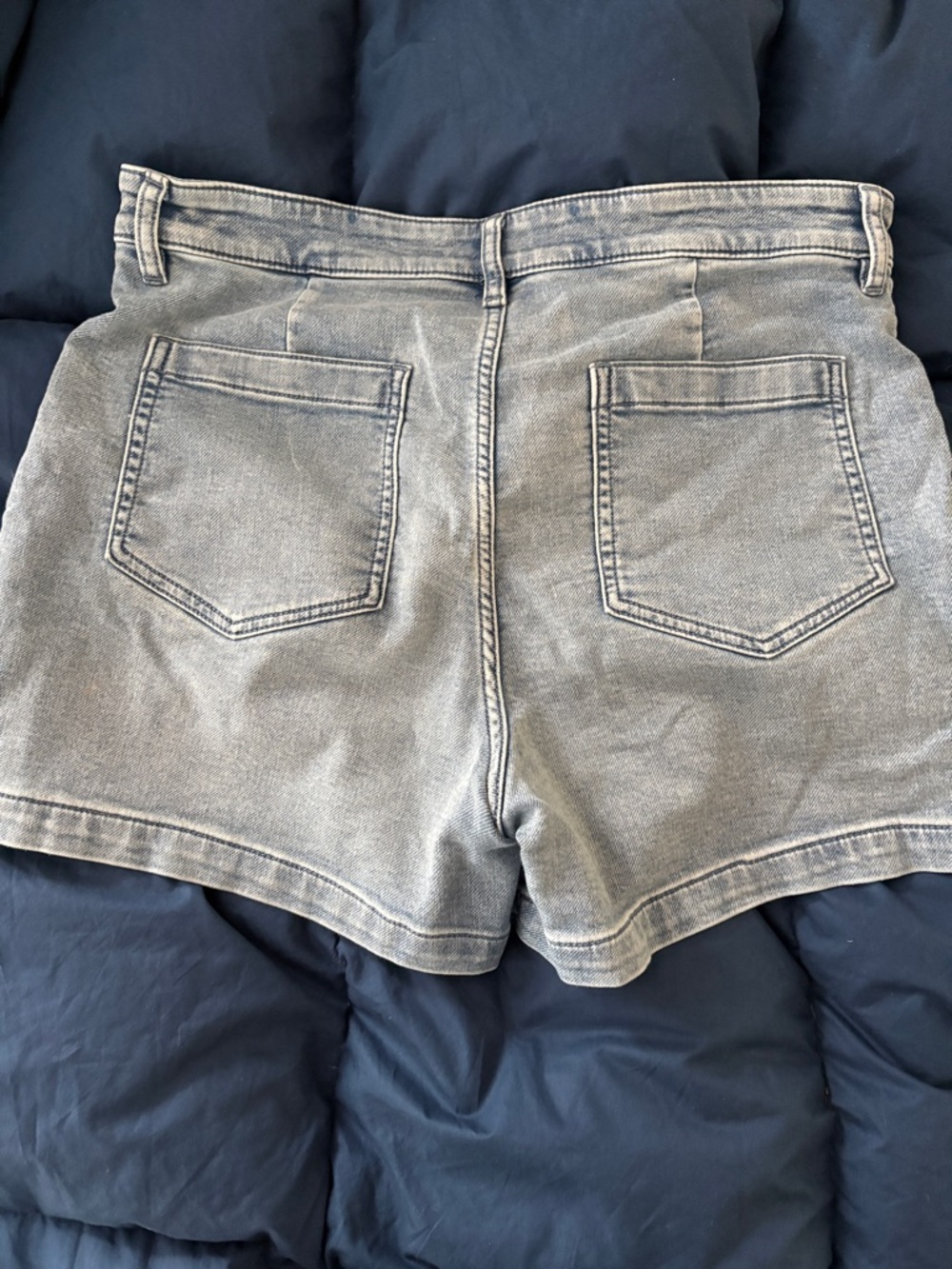 Faherty Light Gray-Blue Denim Shorts - Picture 3 of 5